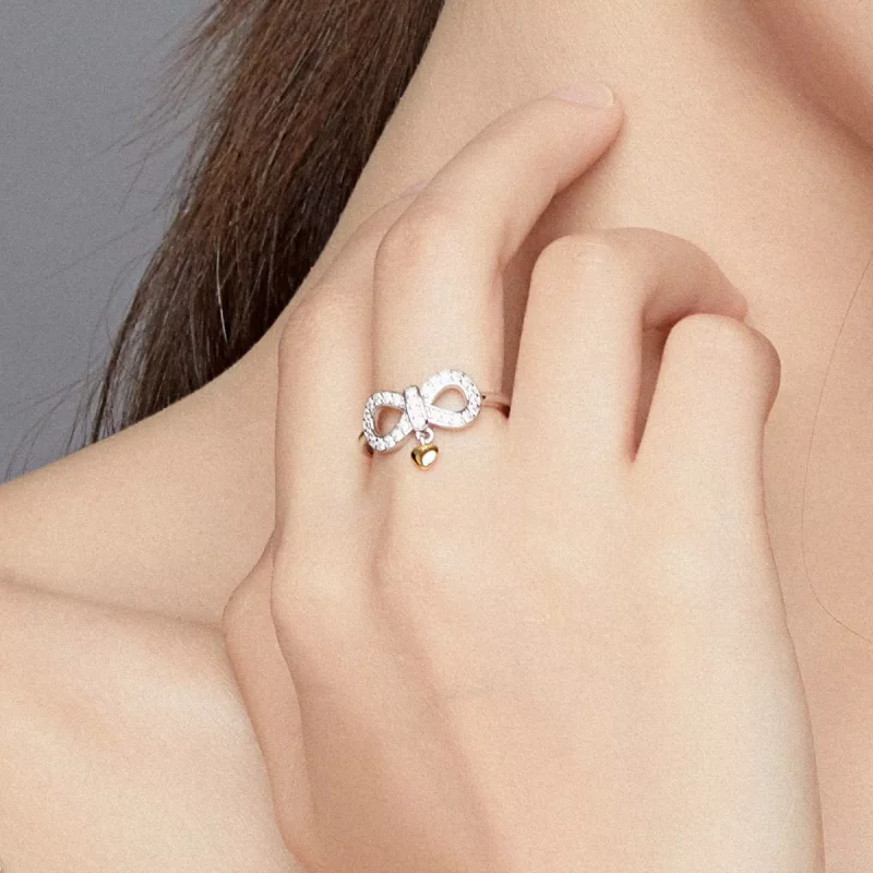 (afbeelding voor) Pandora-stijl Oneindige Ring - SCR676 - Bekijken 7