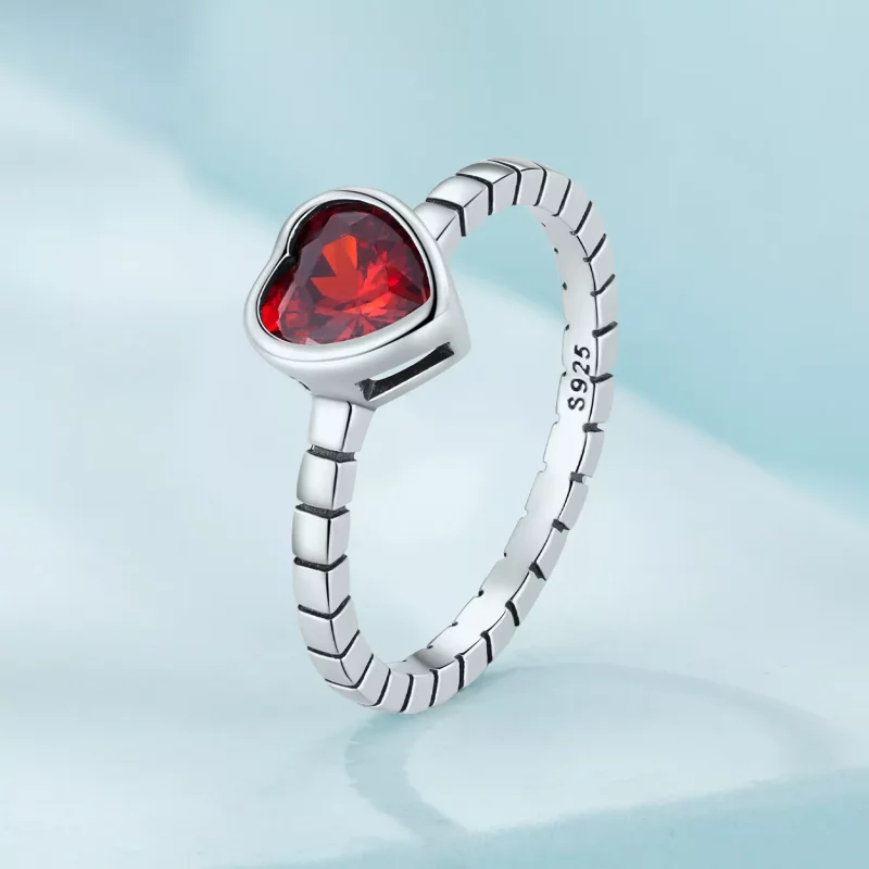 (afbeelding voor) Pandora Stijl Opgehoogde Hart Ring - SCR950 - Bekijken 2