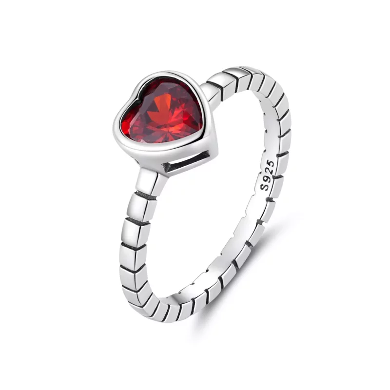 (afbeelding voor) Pandora Stijl Opgehoogde Hart Ring - SCR950 - Bekijken 4