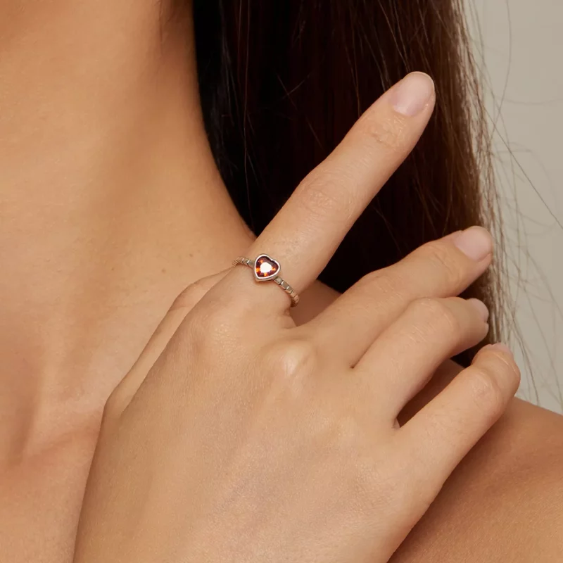 (afbeelding voor) Pandora Stijl Opgehoogde Hart Ring - SCR950 - Bekijken 5