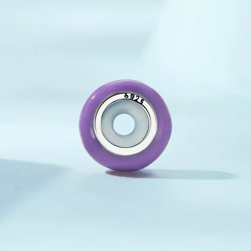 (afbeelding voor) Pandora-stijl Paarse Spacerring Bedel - SCC1450-VT - Bekijken 3