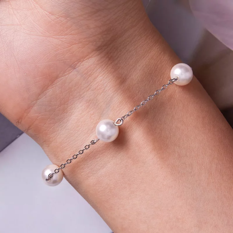 (afbeelding voor) Pandora Stijl Parel Armband - BSB090 - Bekijken 5