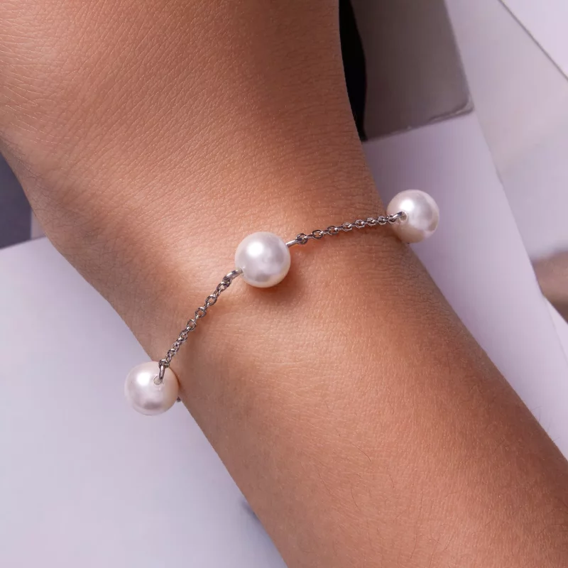 (afbeelding voor) Pandora Stijl Parel Armband - BSB090 - Bekijken 7