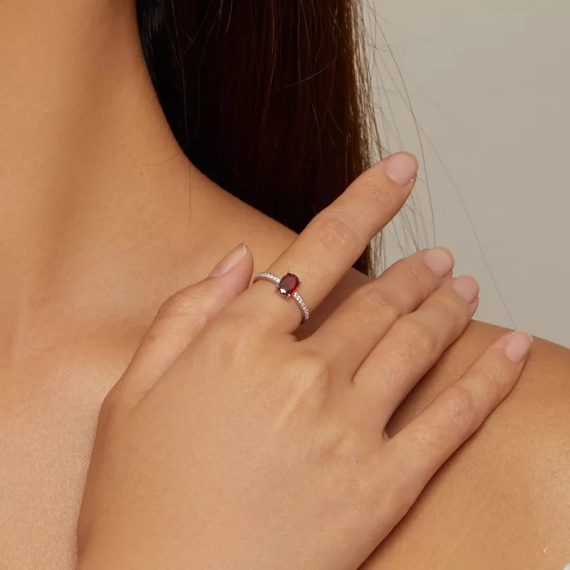 (afbeelding voor) Pandora Stijl Rode Ring - BSR460-RD - Bekijken 4