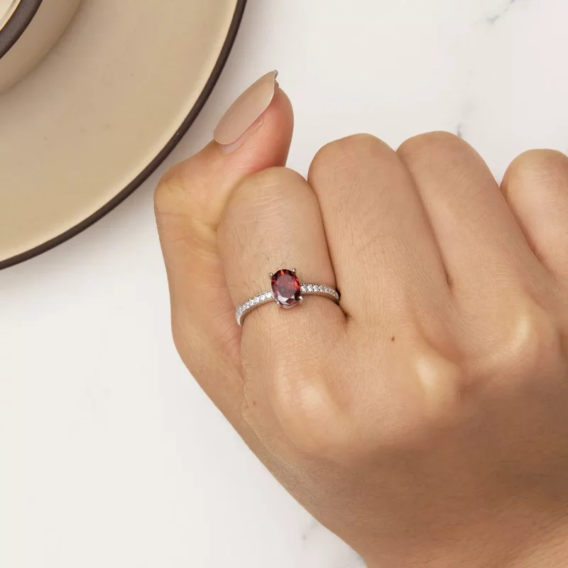 (afbeelding voor) Pandora Stijl Rode Ring - BSR460-RD - Bekijken 6