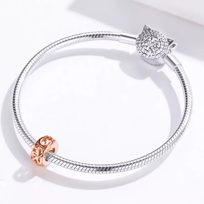 (afbeelding voor) Pandora Stijl Rosé Gouden Spacer Bedel - SCC716-C - Bekijken 4
