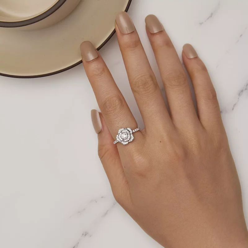 (afbeelding voor) Pandora Stijl Roze Ring - BSR449 - Bekijken 5