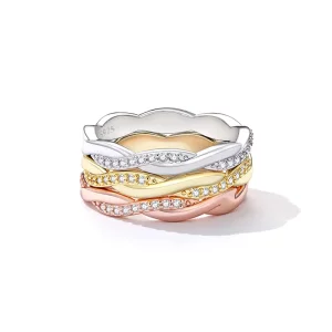 (afbeelding voor) Pandora Stijl Stapelbare Ringen - BSR248