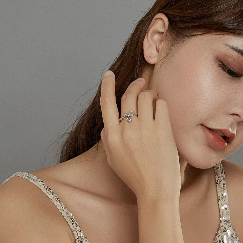 (afbeelding voor) Pandora Stijl Strik Ring Zilver - SCR682 - Bekijken 7