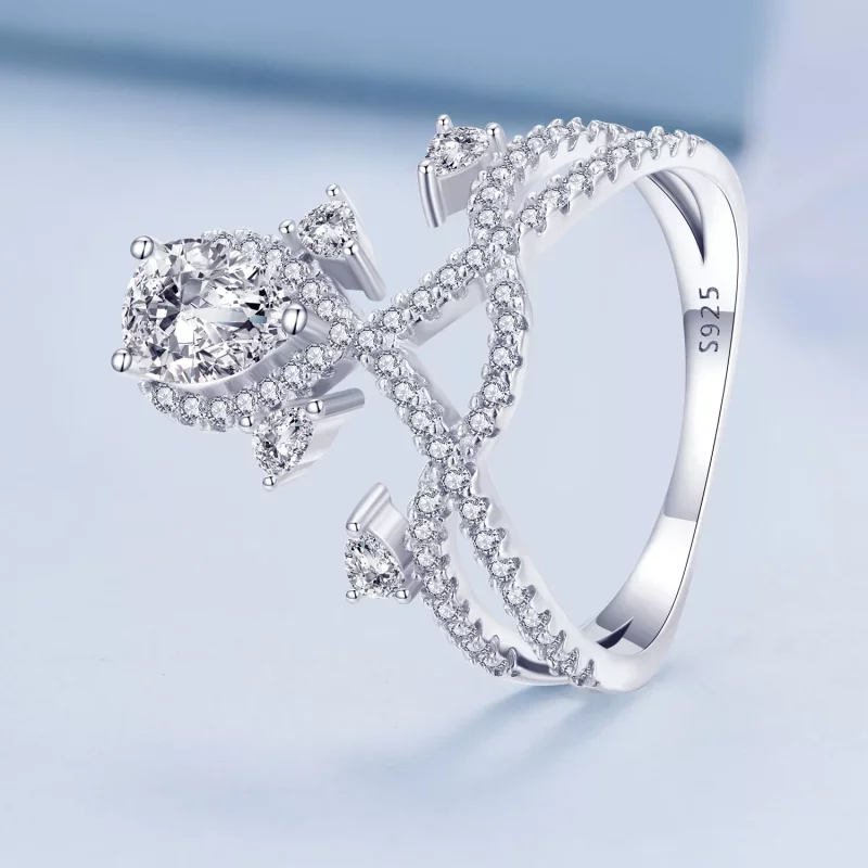 (afbeelding voor) Pandora Stijl Tiara Ring - BSR368 - Bekijken 2