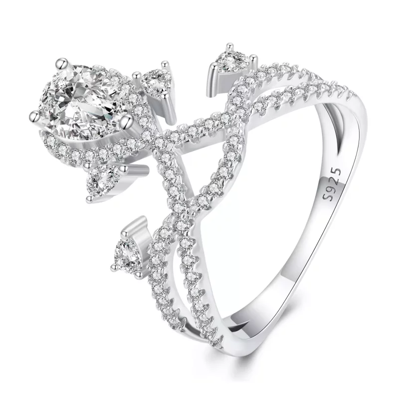(afbeelding voor) Pandora Stijl Tiara Ring - BSR368 - Bekijken 3