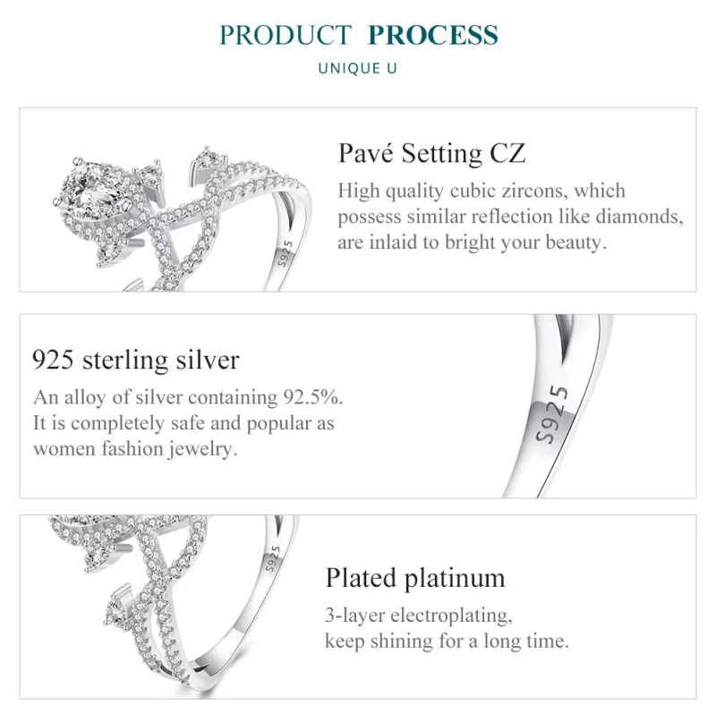 (afbeelding voor) Pandora Stijl Tiara Ring - BSR368 - Bekijken 5