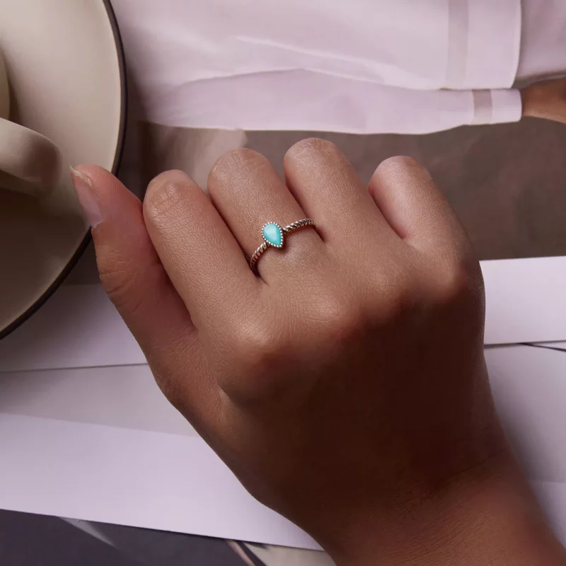 (afbeelding voor) Pandora stijl Traanvormige Ring - BSR247 - Bekijken 8