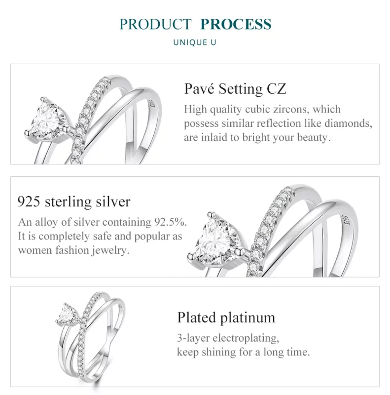 (afbeelding voor) Pandora Stijl Triple Band Ring - BSR336 - Bekijken 6