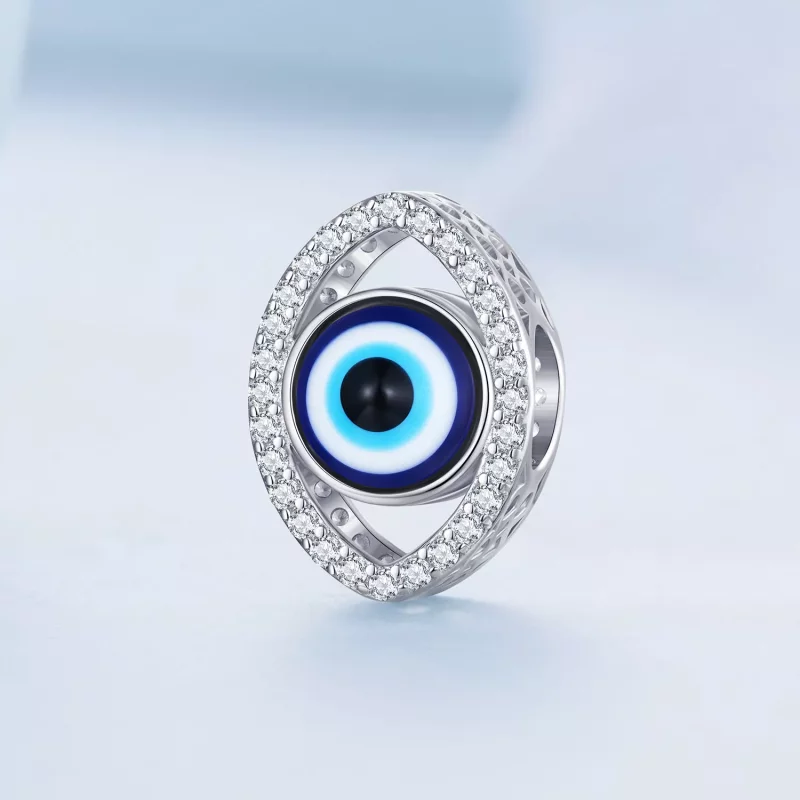 (afbeelding voor) Pandora Stijl Turkse Oog Bedel - BSC729 - Bekijken 2