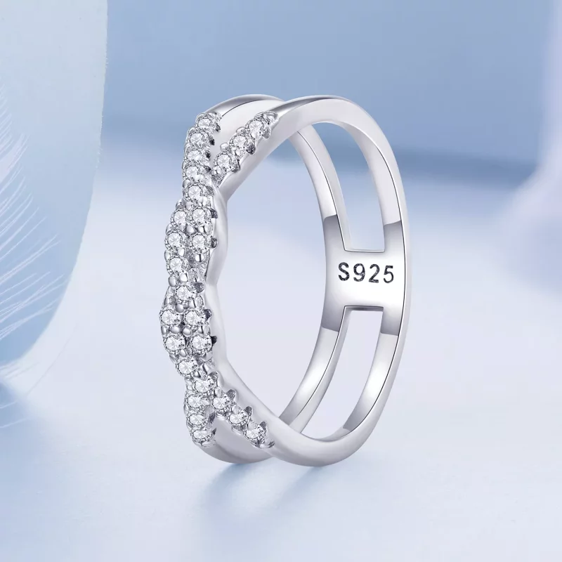 (afbeelding voor) Pandora Stijl Twist Ring - BSR327 - Bekijken 2