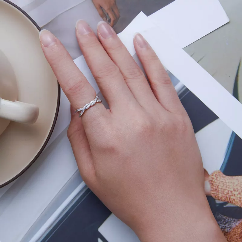 (afbeelding voor) Pandora Stijl Twist Ring - BSR327 - Bekijken 5