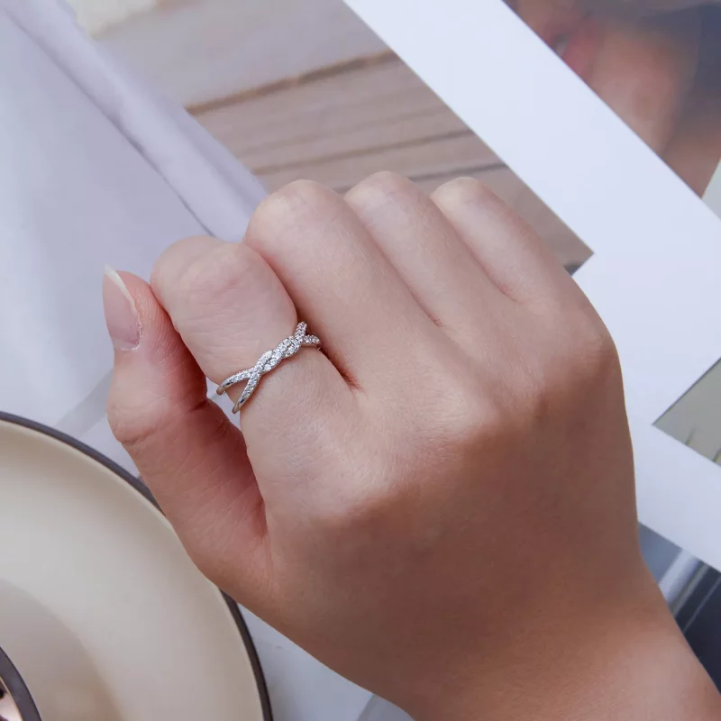(afbeelding voor) Pandora Stijl Twist Ring - BSR327 - Bekijken 6