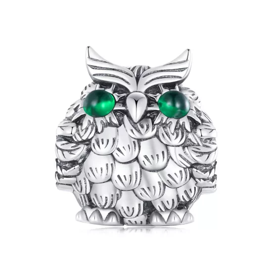 (afbeelding voor) Pandora Stijl Uil Afstudeerbedel - SCC2542