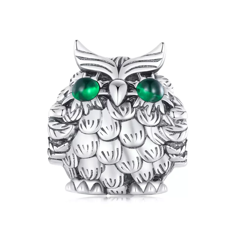 (afbeelding voor) Pandora Stijl Uil Afstudeerbedel - SCC2542