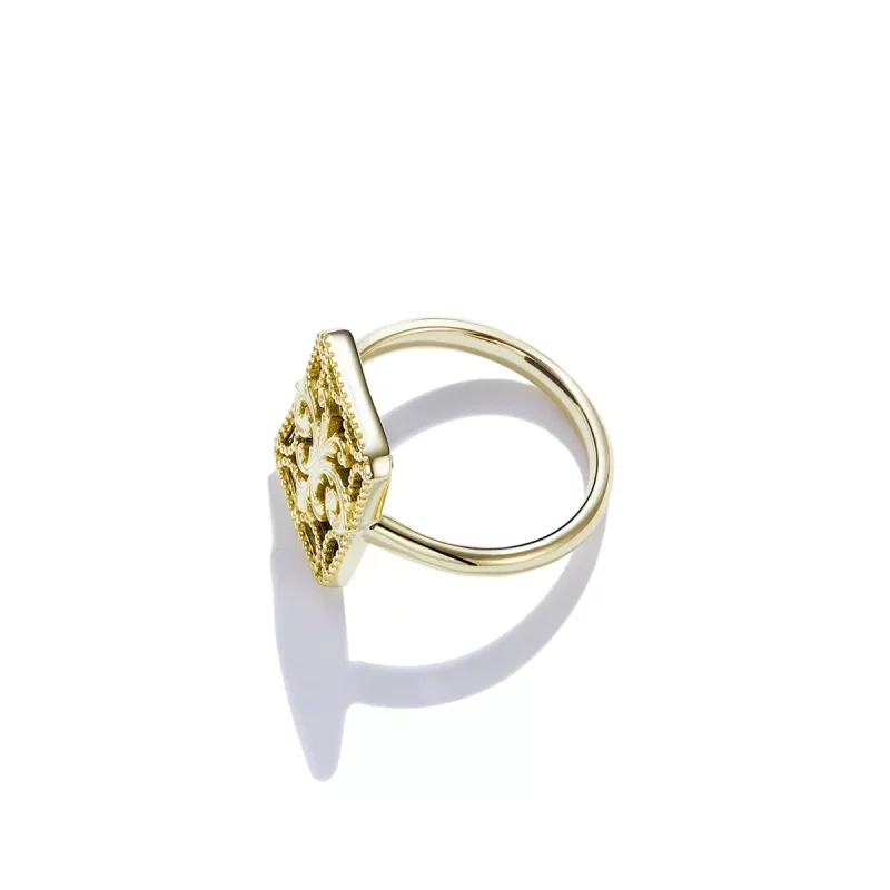 (afbeelding voor) Pandora-stijl Vierkante Ring - BSR189 - Bekijken 8