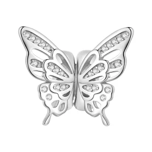 Pandora-stijl vlinder spacer bedel - BSC823 (afbeelding voor) Pandora-stijl vlinder spacer bedel - BSC823