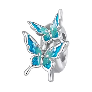 Pandora-stijl vlinder tussenzetsel bedel - BSC789 (afbeelding voor) Pandora-stijl vlinder tussenzetsel bedel - BSC789