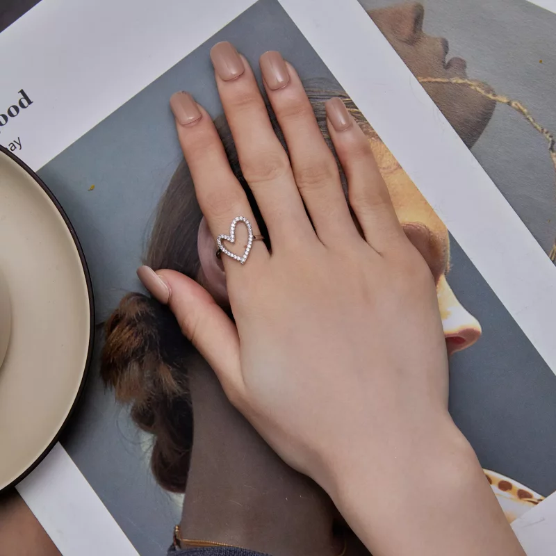 (afbeelding voor) Pandora Stijl Vrijhand Hart Ring - BSR401 - Bekijken 2