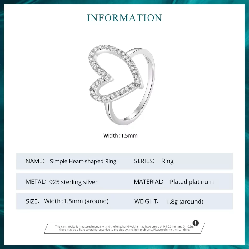 (afbeelding voor) Pandora Stijl Vrijhand Hart Ring - BSR401 - Bekijken 4