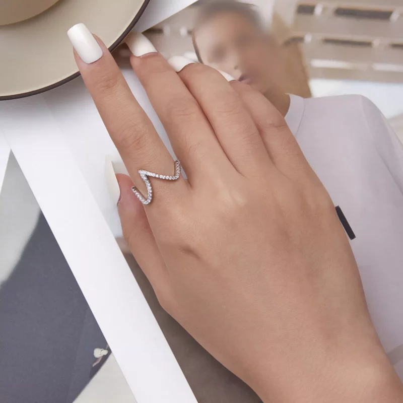 (afbeelding voor) Pandora Stijl Zig Zag Ring - BSR314 - Bekijken 6