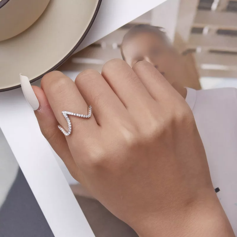 (afbeelding voor) Pandora Stijl Zig Zag Ring - BSR314 - Bekijken 7