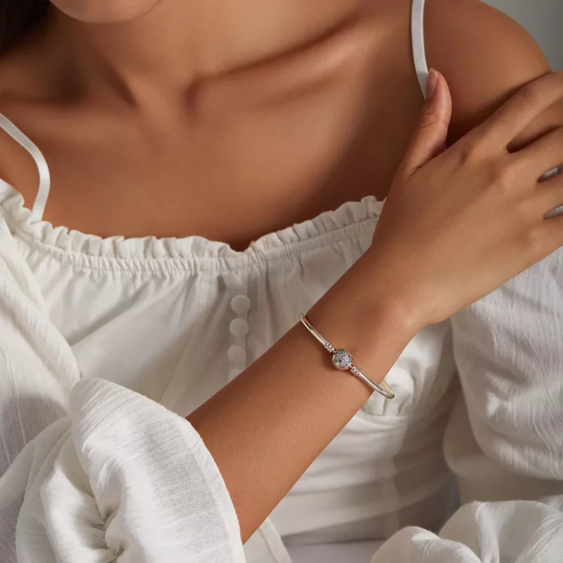 (afbeelding voor) Pandora-stijl Zilveren Armband - BSB084 - Bekijken 6