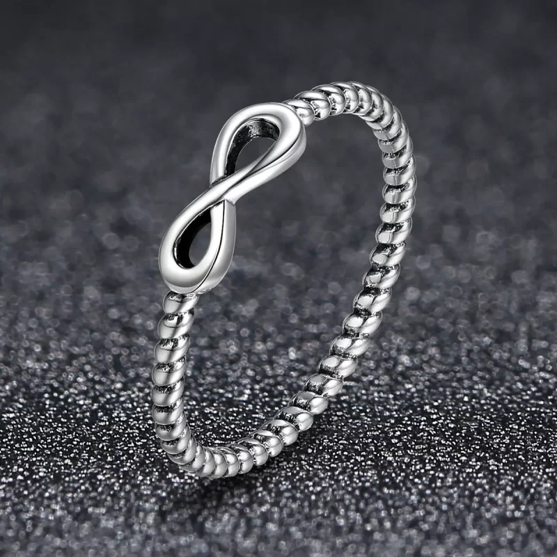 (afbeelding voor) Pandora-stijl Zilveren Infinity Ring - SCR094 - Bekijken 3