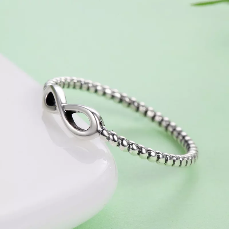 (afbeelding voor) Pandora-stijl Zilveren Infinity Ring - SCR094 - Bekijken 5