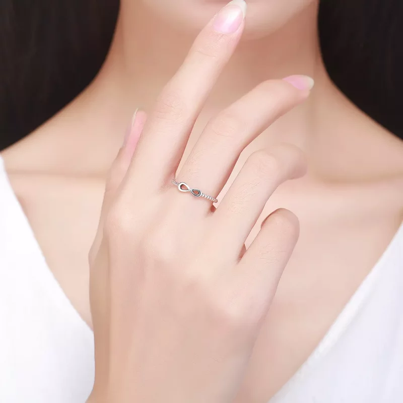 (afbeelding voor) Pandora-stijl Zilveren Infinity Ring - SCR094 - Bekijken 7