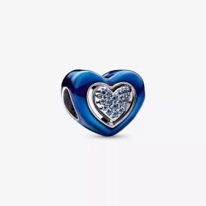 (afbeelding voor) Pandora Blauwe Draaibare Hart Bedel - 792750C01