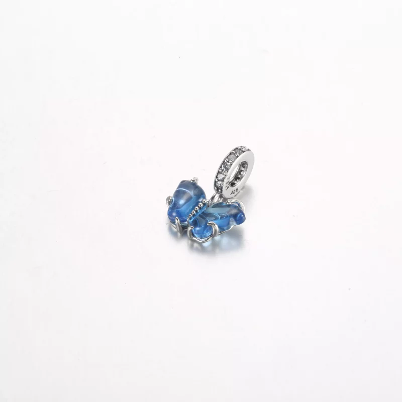 (afbeelding voor) Pandora Blauwe Murano Glazen Vlinder Hanger Bedel - 792698C01 - Bekijken 2