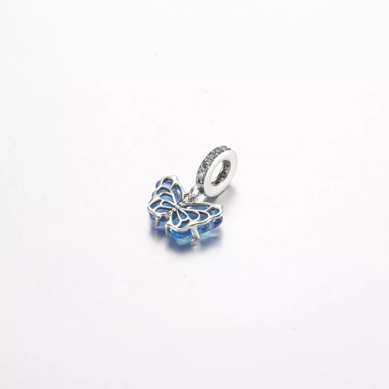 (afbeelding voor) Pandora Blauwe Murano Glazen Vlinder Hanger Bedel - 792698C01 - Bekijken 3