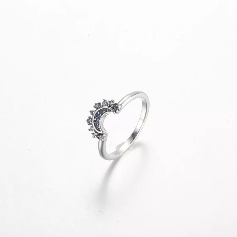 (afbeelding voor) Pandora Celestial Blue Sparkling Moon Ring - 192675C01 - Bekijken 2