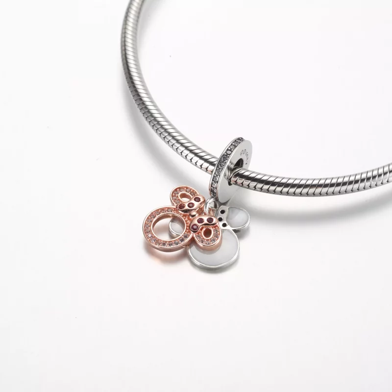 (afbeelding voor) Pandora Disney Minnie Mouse Silhouette Dubbelhangende Bedel - 782615C01 - Bekijken 4
