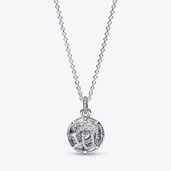 (afbeelding voor) Pandora Ik hou van jou zilveren hanger ketting - 392599C01