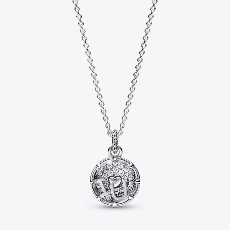 (afbeelding voor) Pandora Ik hou van jou zilveren hanger ketting - 392599C01