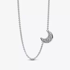 Pandora Maan sterling zilveren ketting met heldere zirkonia - 392785C01 (afbeelding voor) Pandora Maan sterling zilveren ketting met heldere zirkonia - 392785C01