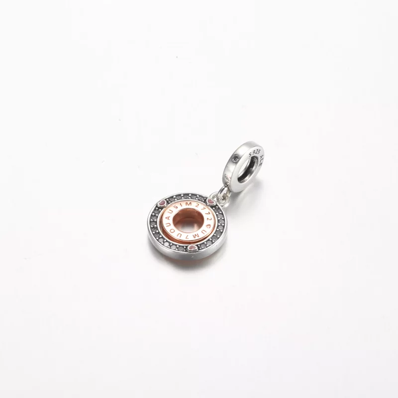(afbeelding voor) Pandora MSG roterende hanger van sterling zilver en 14k roségoud verguld - 78264 - Bekijken 2