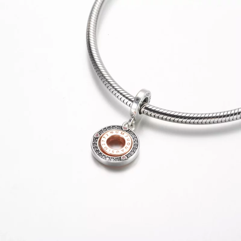 (afbeelding voor) Pandora MSG roterende hanger van sterling zilver en 14k roségoud verguld - 78264 - Bekijken 4