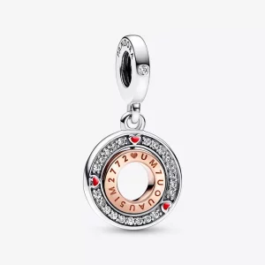 (afbeelding voor) Pandora MSG roterende hanger van sterling zilver en 14k roségoud verguld - 782640C01