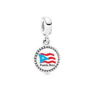 (afbeelding voor) Pandora Puerto Rico Vlag Hanger - P-D-3993