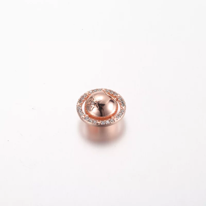(afbeelding voor) Pandora Saturn planet 14k rosé goud-verguld bedeltje met heldere zirkonia - 7824 - Bekijken 2