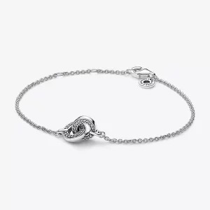 (afbeelding voor) Pandora Signature Verstrengelde Pavé Ketting Armband - 592742C01