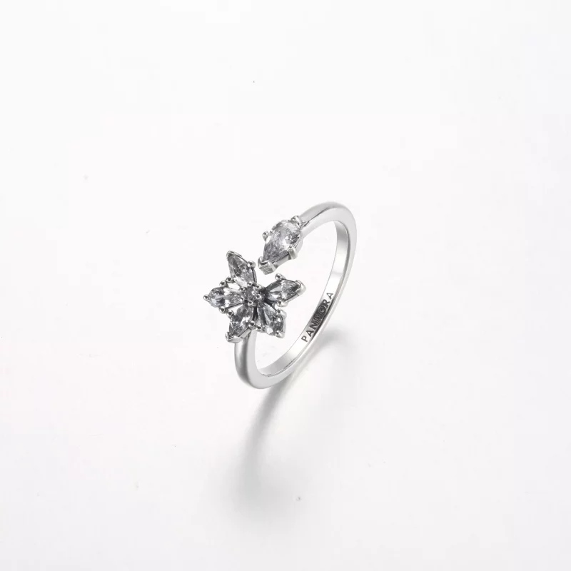 (afbeelding voor) Pandora Sprankelende Herbarium Cluster Open Ring - 192611C01 - Bekijken 2